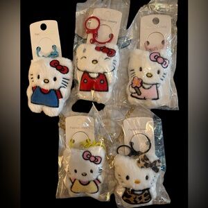 Hello Kitty Soft Plush Key Ring Multi Colors